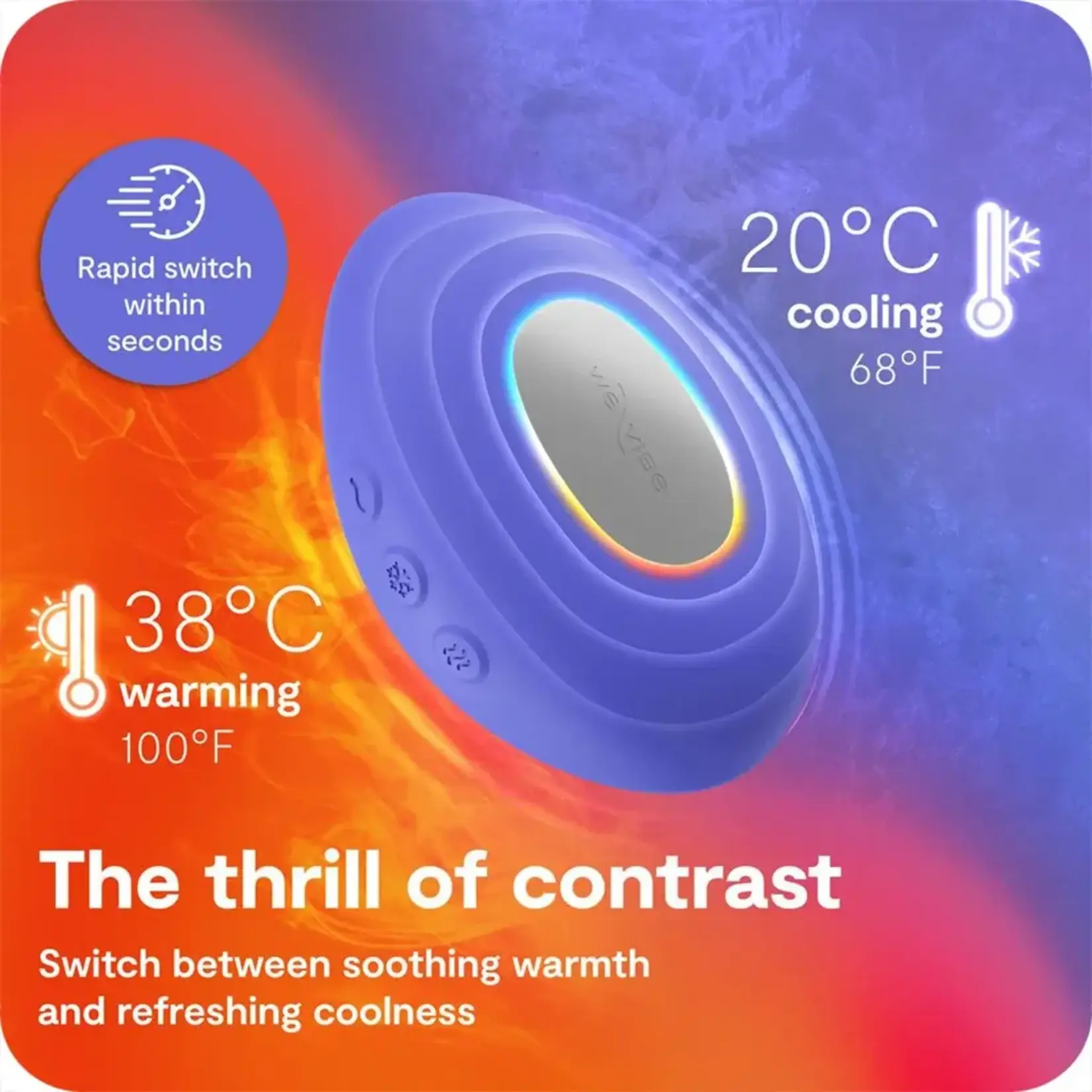 We-Vibe We-Vibe Temp Heating and Cooling Rechargeable Silicone Lay-on Vibrator