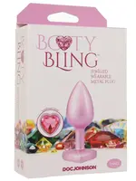 Doc Johnson Booty Bling Heart Diamond Jeweled Wearable Metal Plug