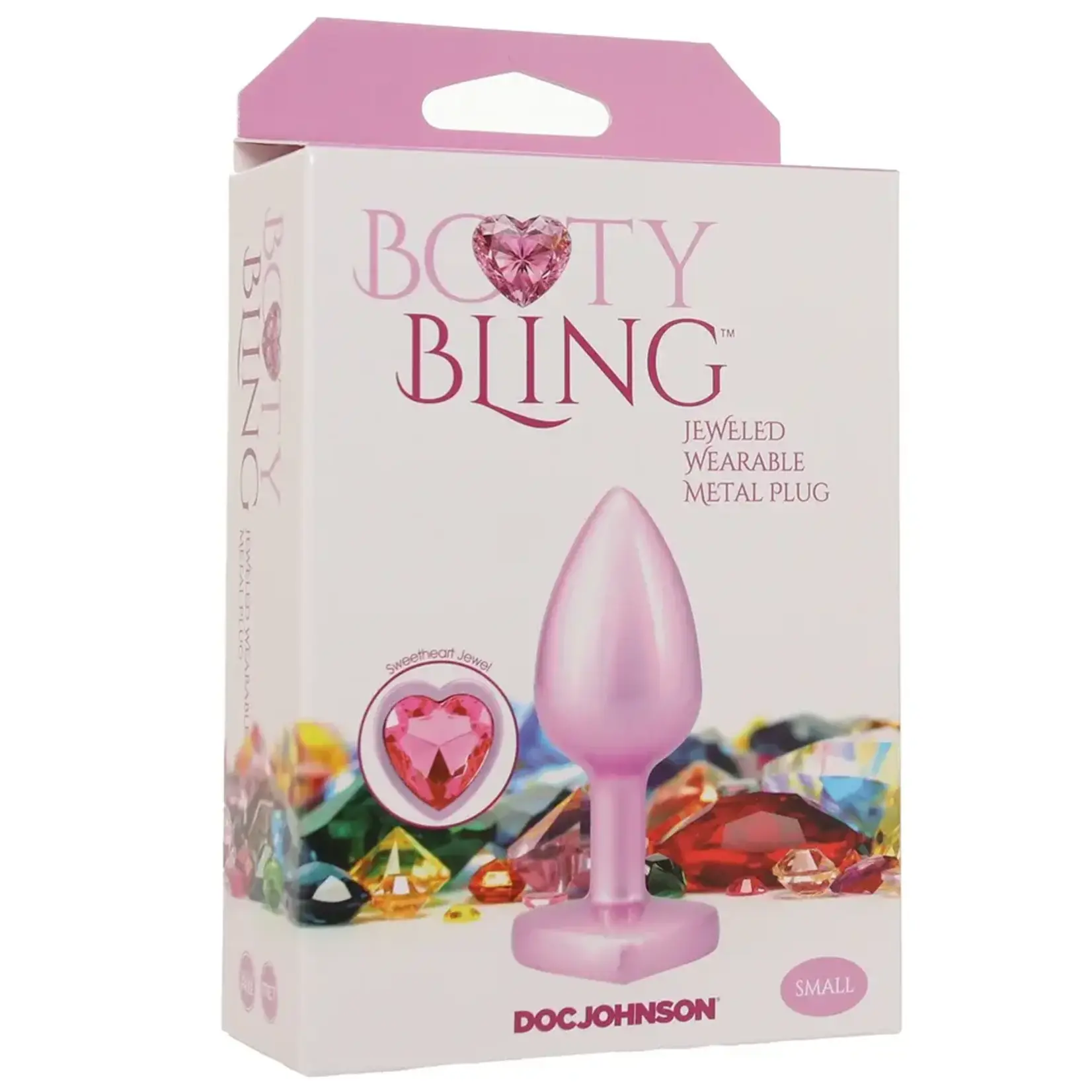 Doc Johnson Booty Bling Heart Diamond Jeweled Wearable Metal Plug