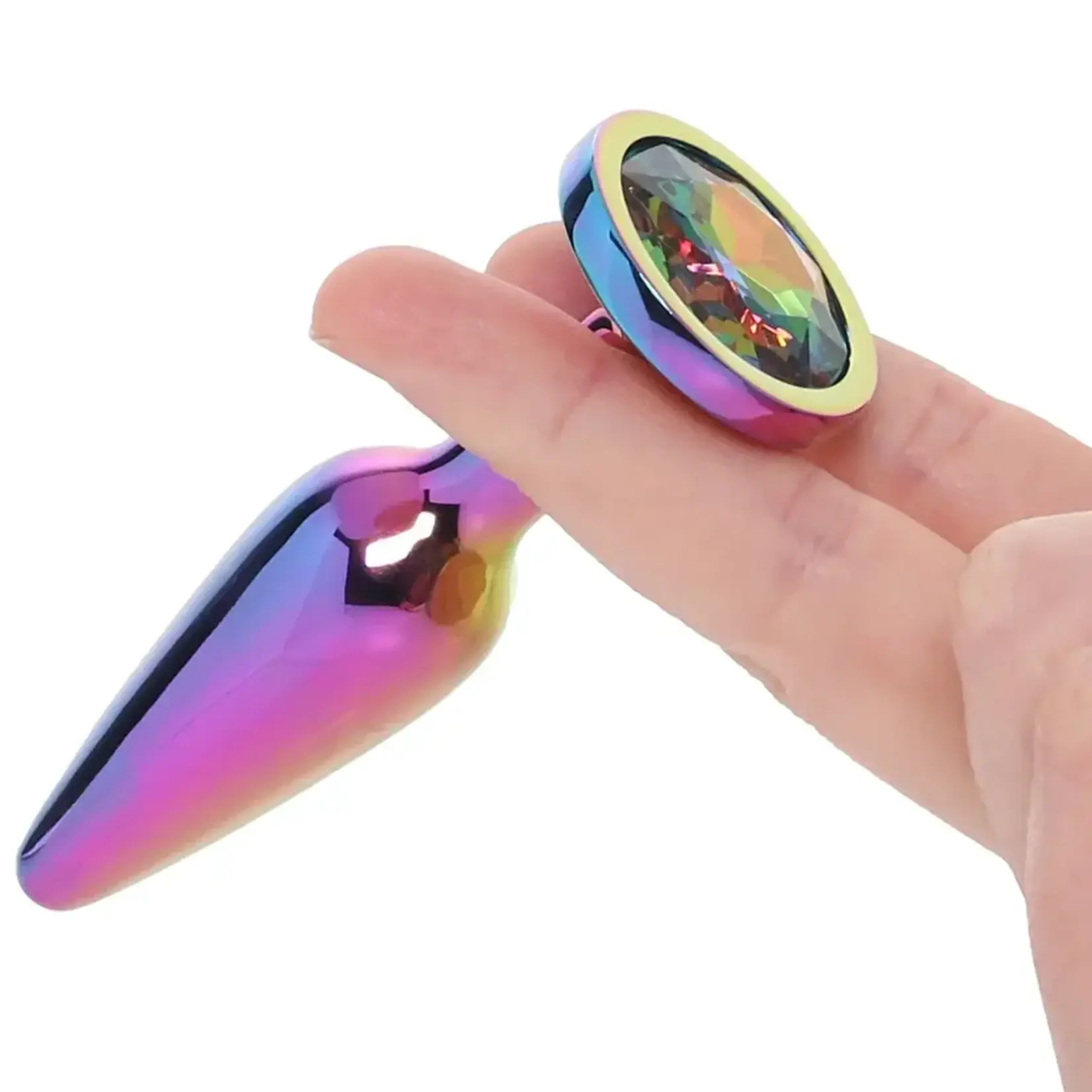 nsnovelties Rear Assets Tapered Multicolor Rainbow Gem