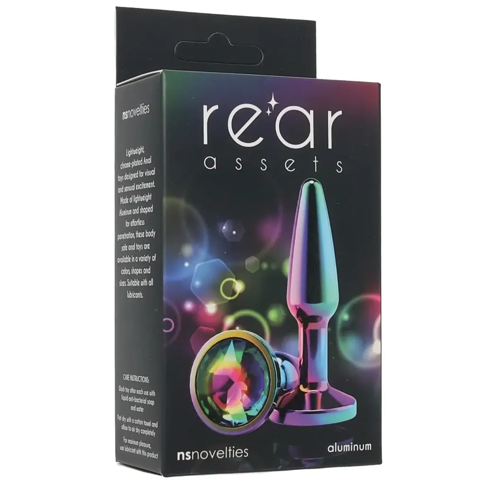 nsnovelties Rear Assets Tapered Multicolor Rainbow Gem