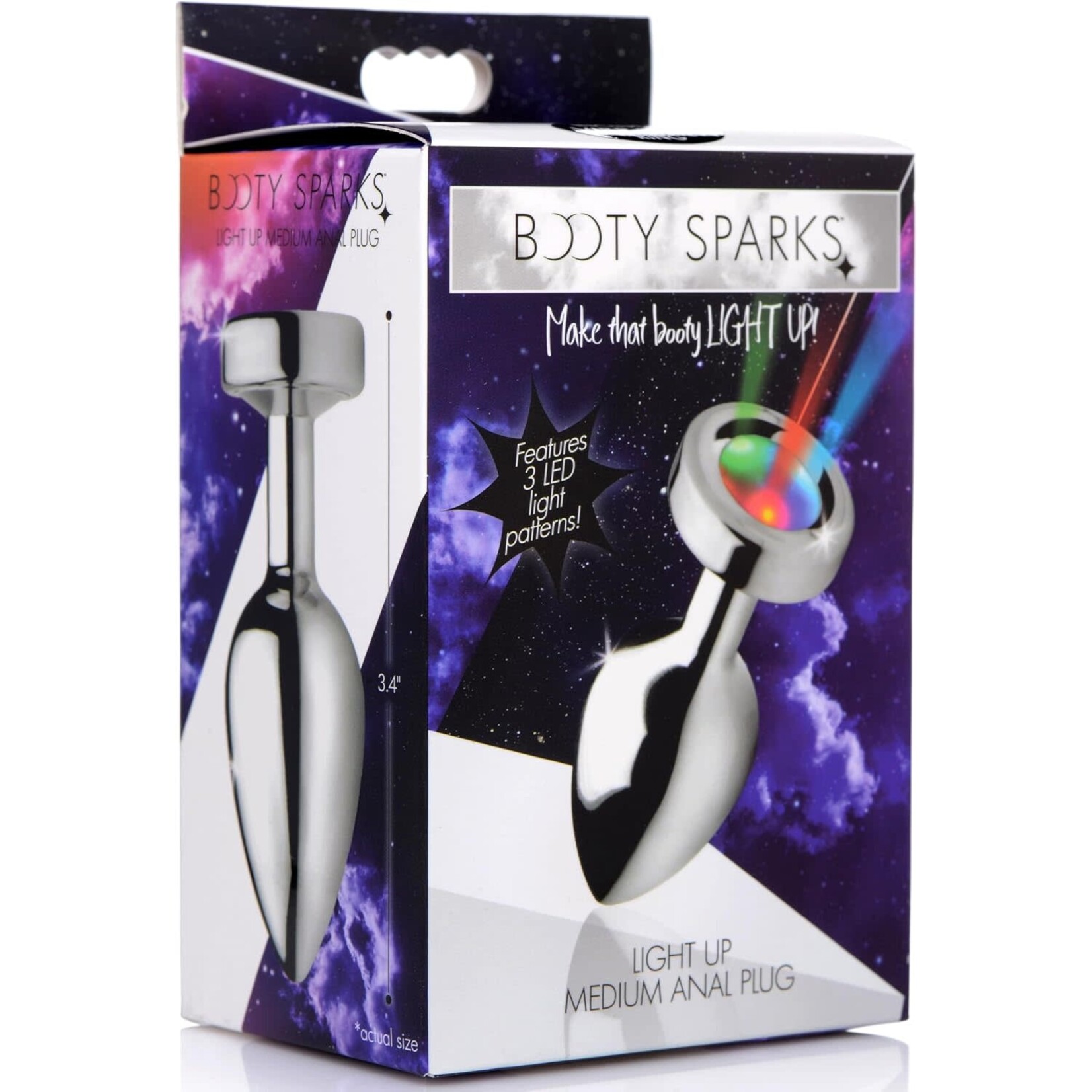 XR Brands Booty Sparks Booty Sparks Light Up Metal Anal Plug