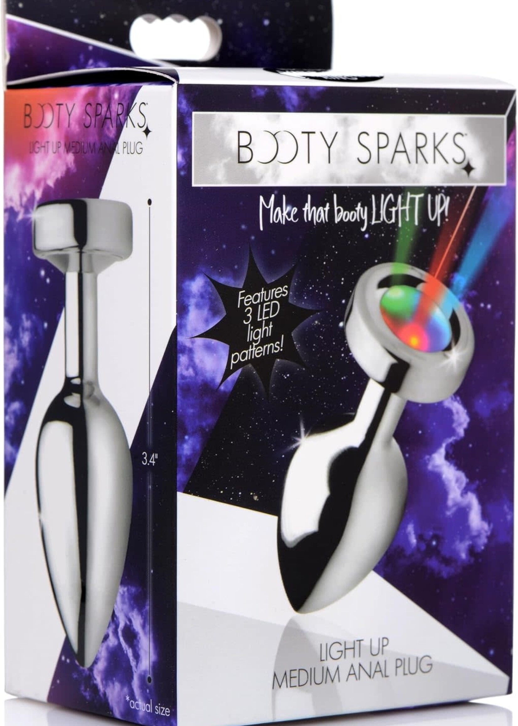 XR Brands Booty Sparks Booty Sparks Light Up Metal Anal Plug