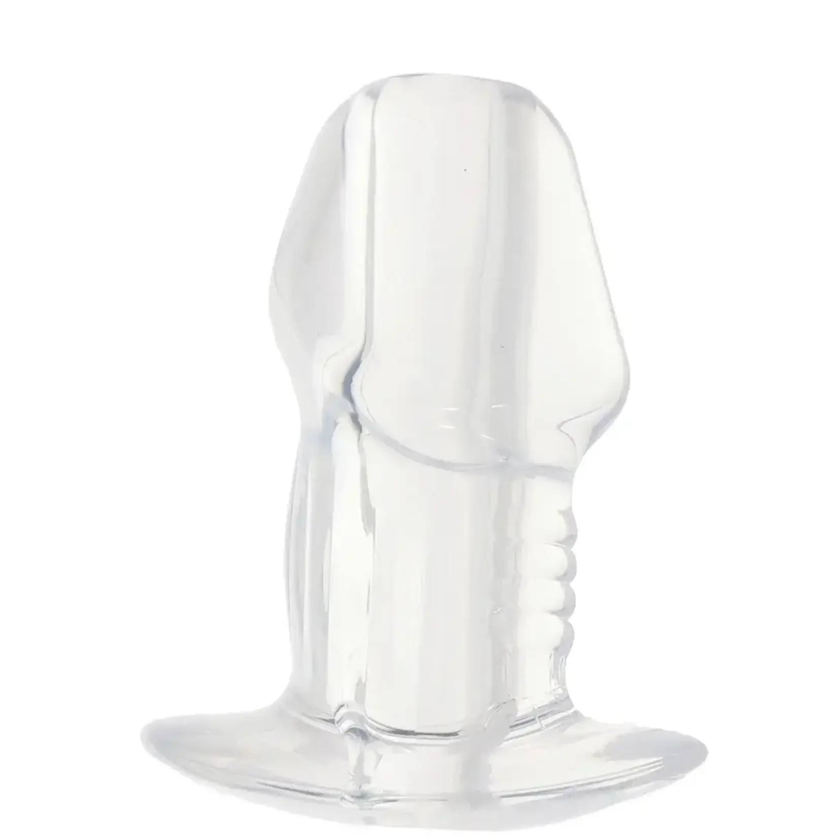 XR Brands Master Series Master Series Dicked Hollow Anal Plug - Clear