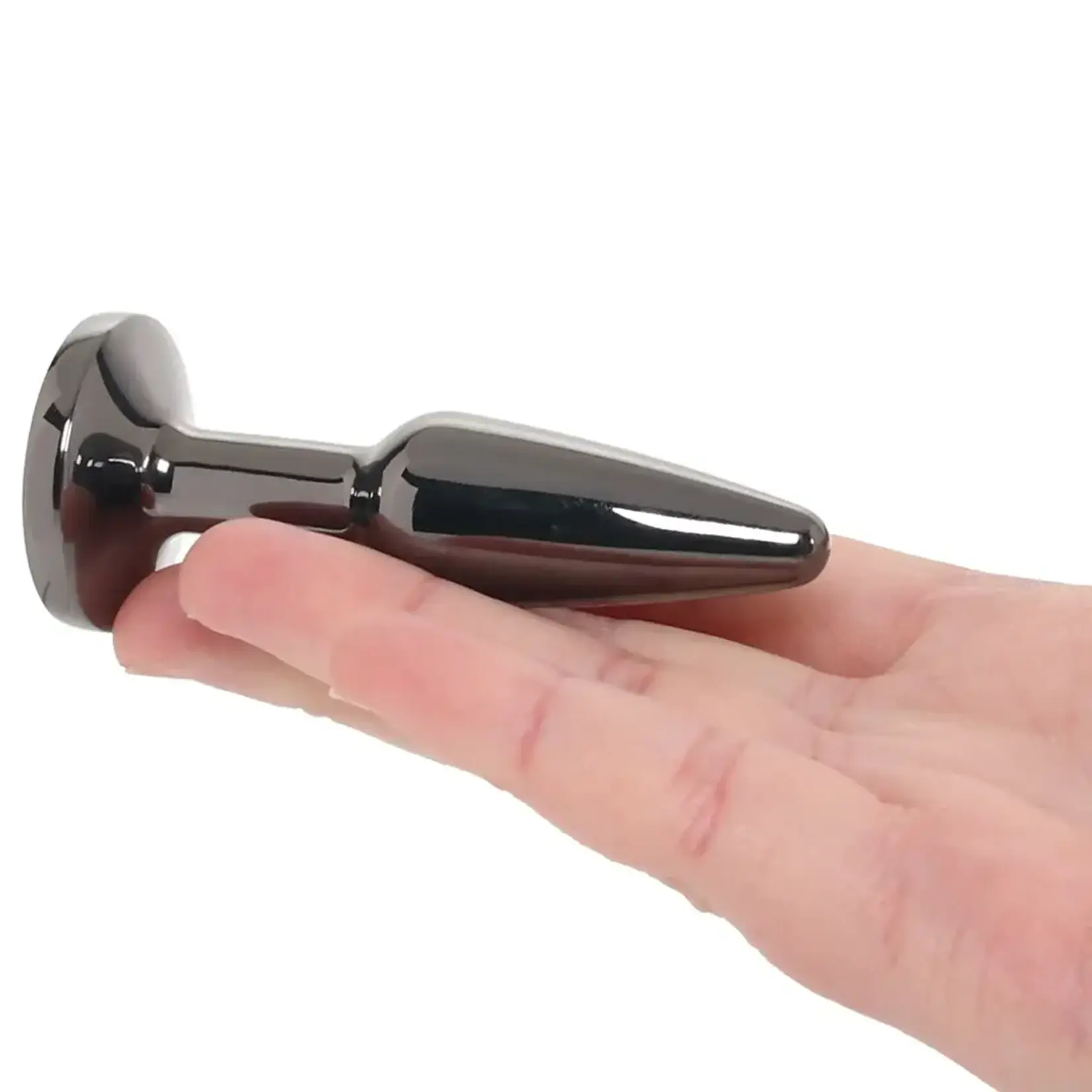 nsnovelties Rear Assets Chrome Tapered Anal Plug