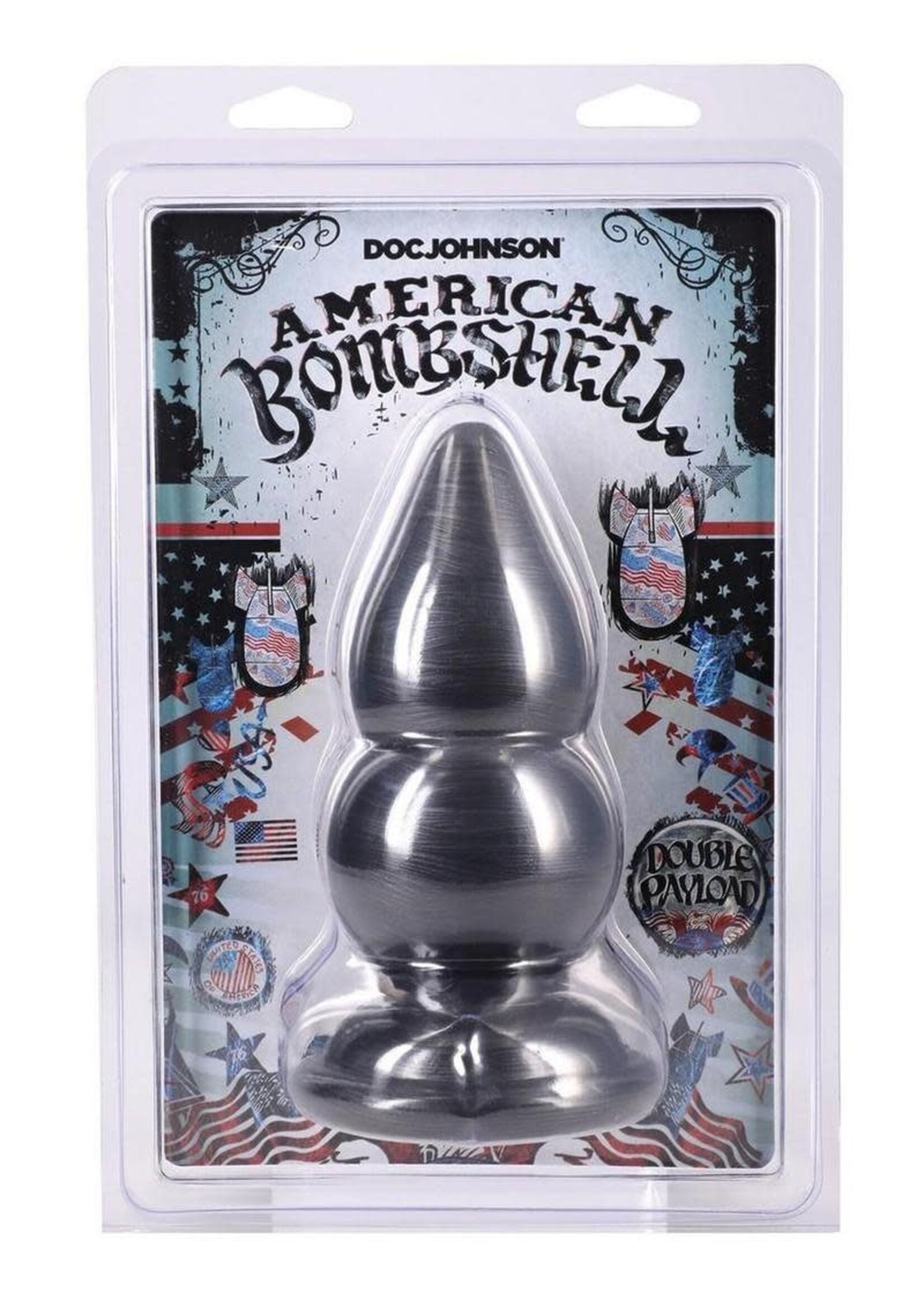 Doc Johnson American Bombshell Double Payload Gun Metal - Black