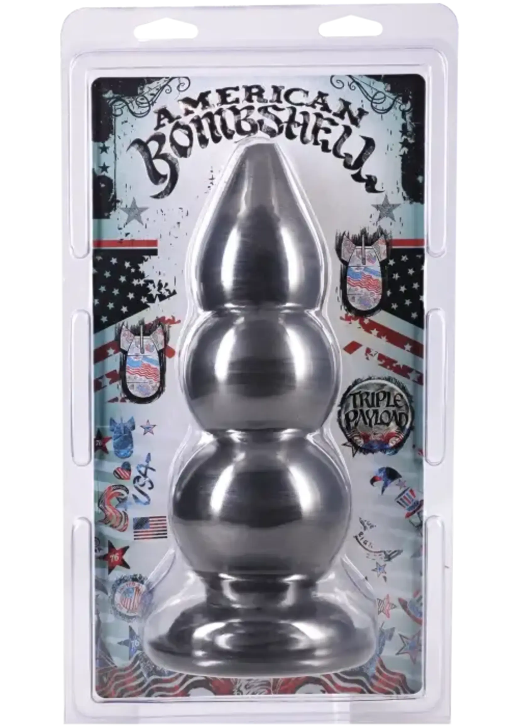 Doc Johnson American Bombshell Triple Payload Gun Metal - Black