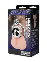 Electric Novelties Blue Line Mini Cock Micro Chastity Cage - Stainless Steel