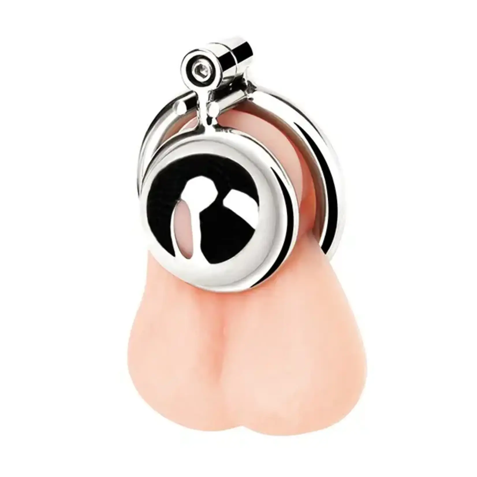 Electric Novelties Blue Line Mini Cock Micro Chastity Cage - Stainless Steel