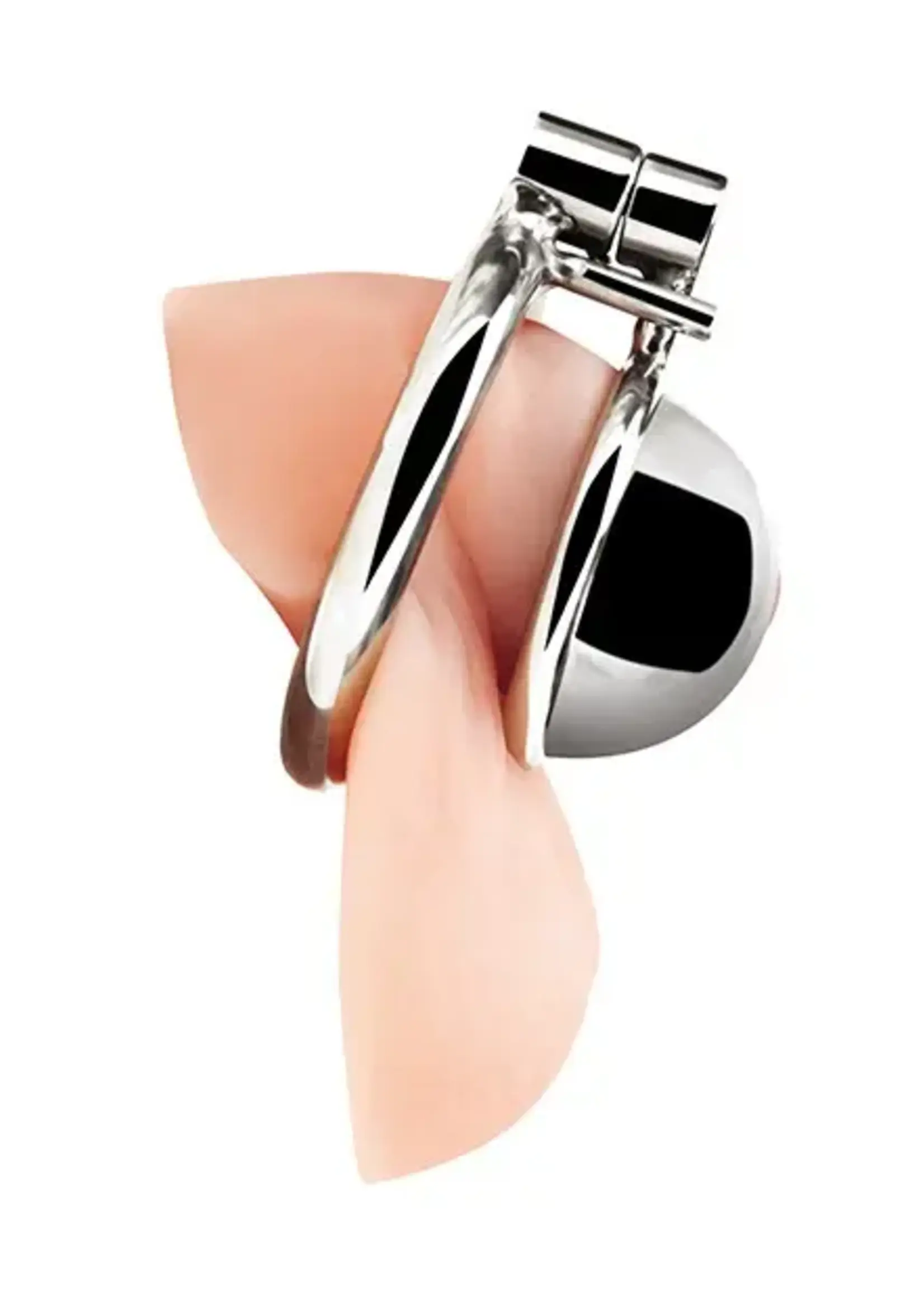 Electric Novelties Blue Line Mini Cock Micro Chastity Cage - Stainless Steel