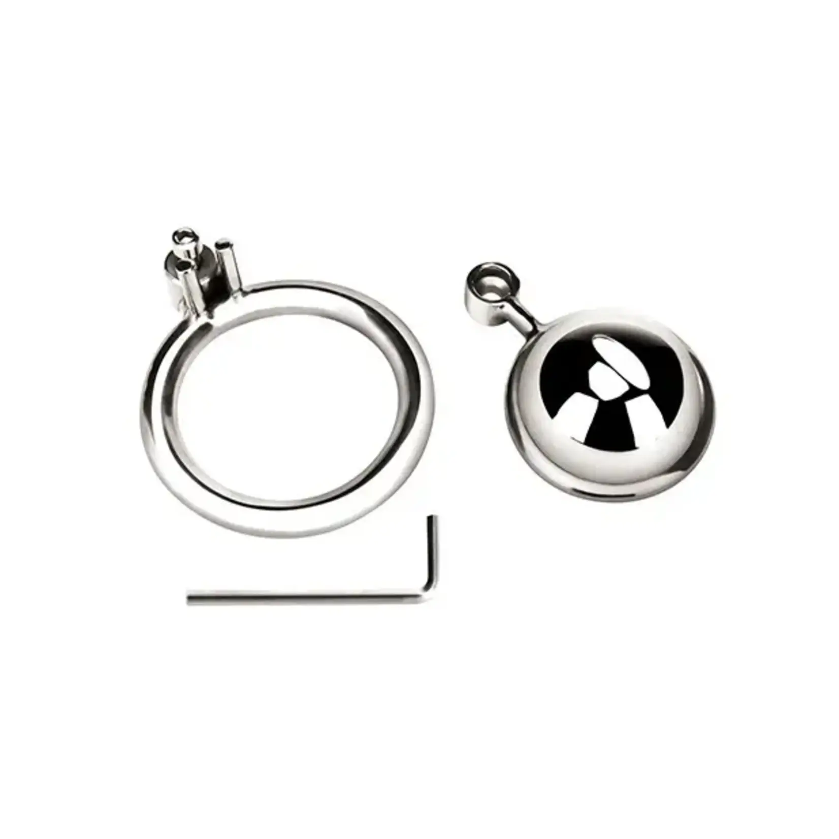 Electric Novelties Blue Line Mini Cock Micro Chastity Cage - Stainless Steel