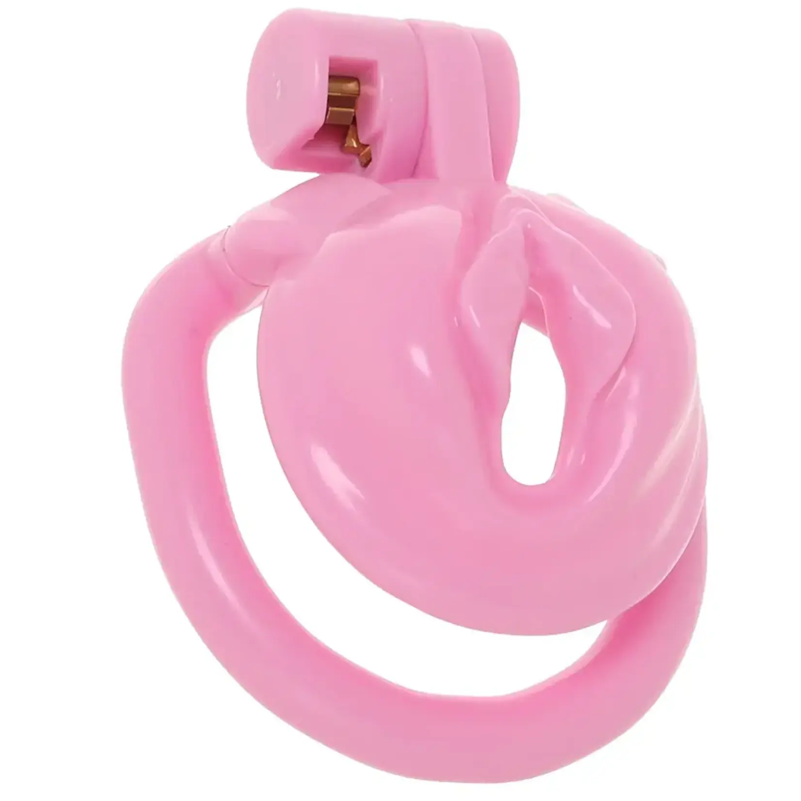 Blue Line Bitchboy Degrading Mini Chastity Cage With Pussy Shape
