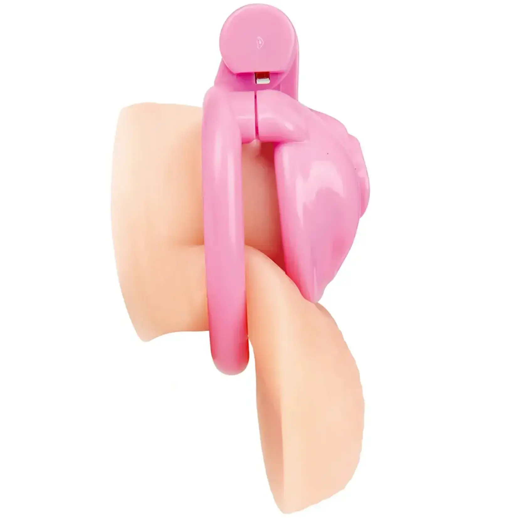 Blue Line Bitchboy Degrading Mini Chastity Cage With Pussy Shape
