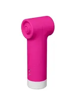 LOVENSE Lovense Fizz Dual-Head Rechargeable Silicone Clitoral Vibrator With Oral-Like Suction & Tapping - Pink/White