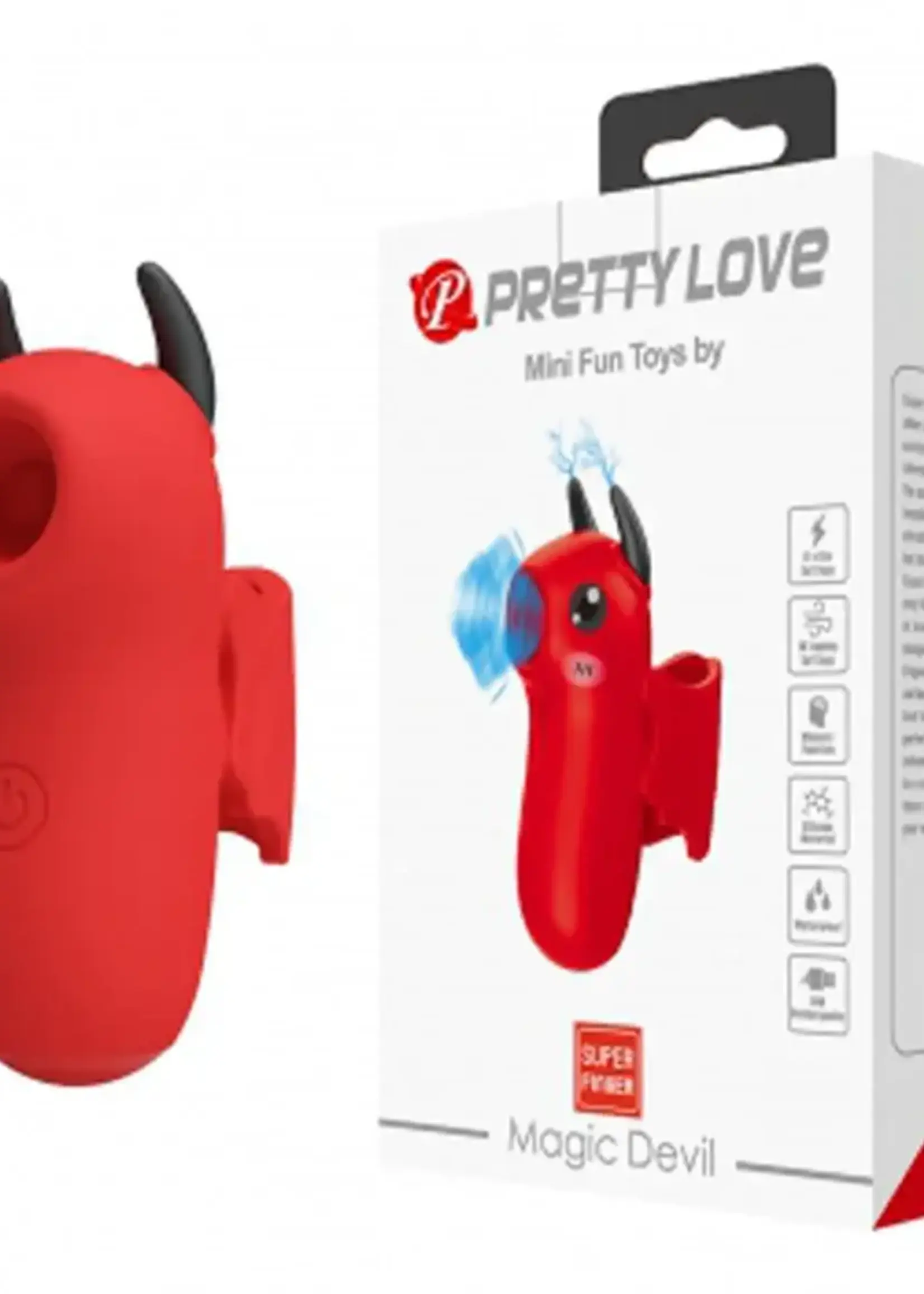 Pretty Love Magic Devil Finger Vibrator - Red