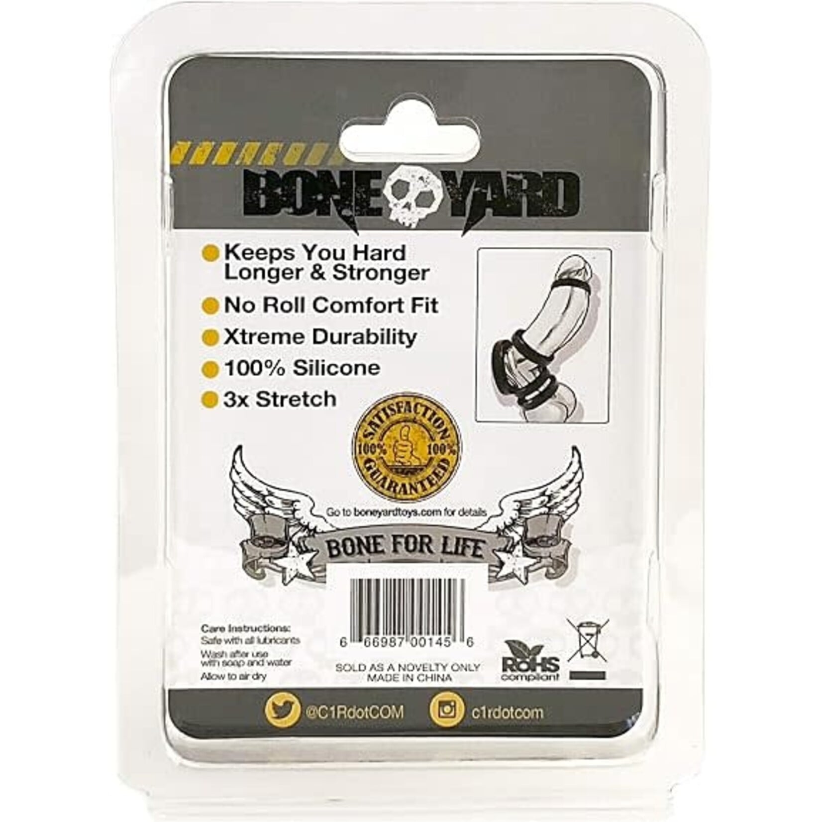 Rascal - Boneyard Boneyard Silicone Ring 45mm - Black