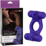 Calexotics Silicone Rechargeable Triple Orgasm Enhancer - Purple