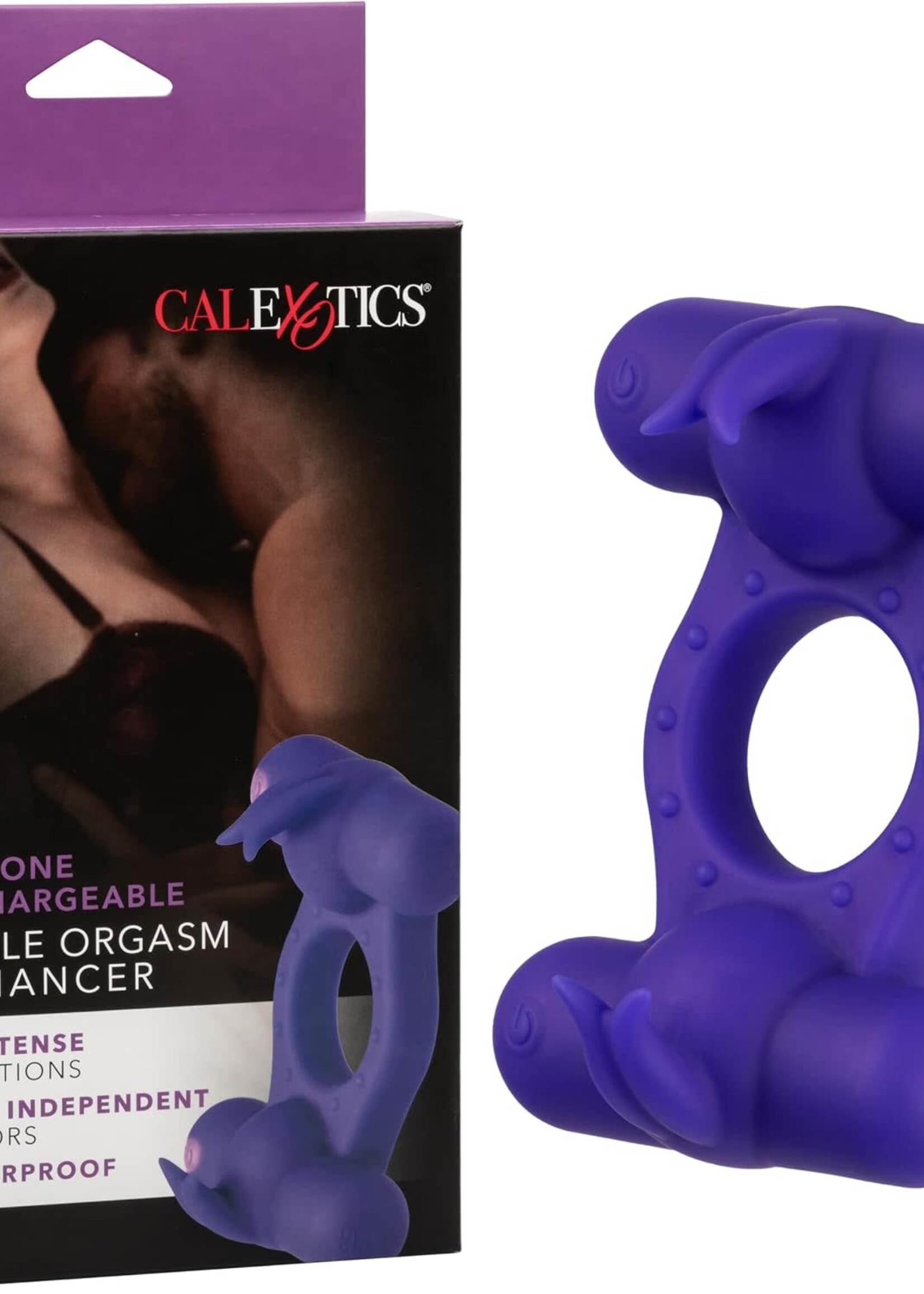 Calexotics Silicone Rechargeable Triple Orgasm Enhancer - Purple