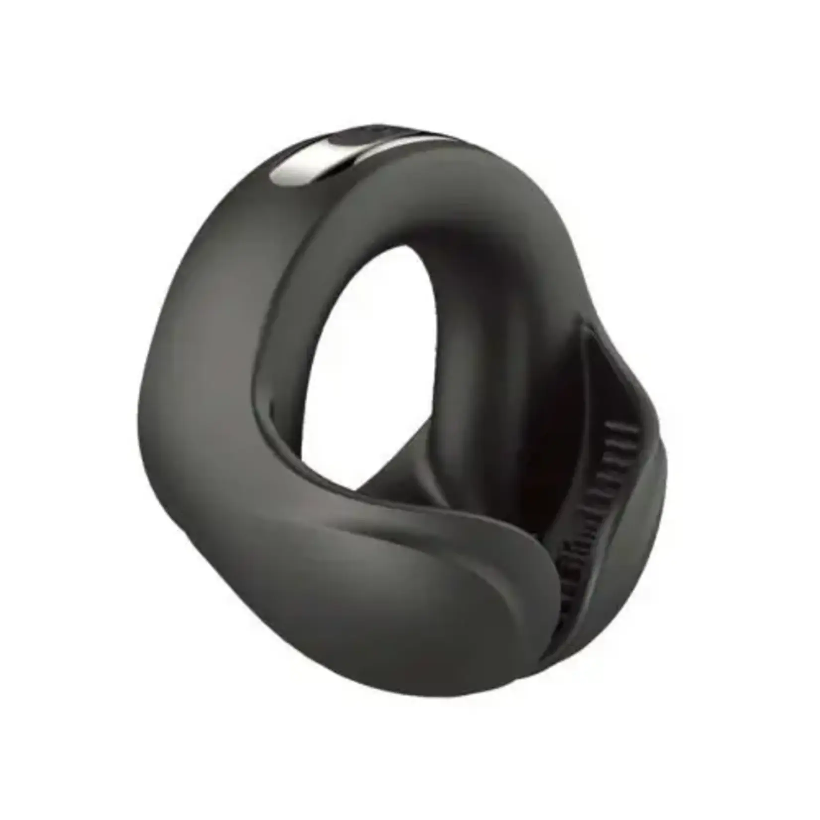 NassToys CockPower Scrotum Hugger Rechargeable Silicone Cock Ring- Black