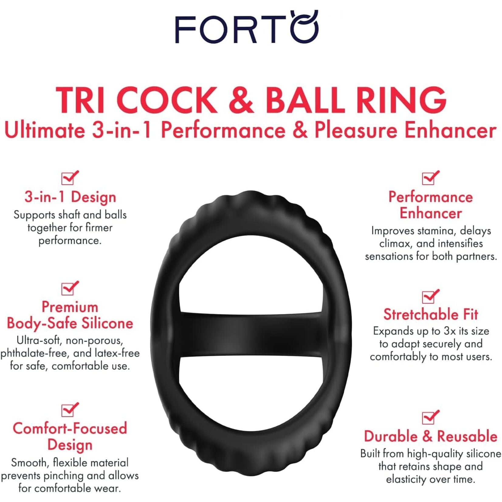 Forto Forto F-59: Tri Cock & Ball Ring