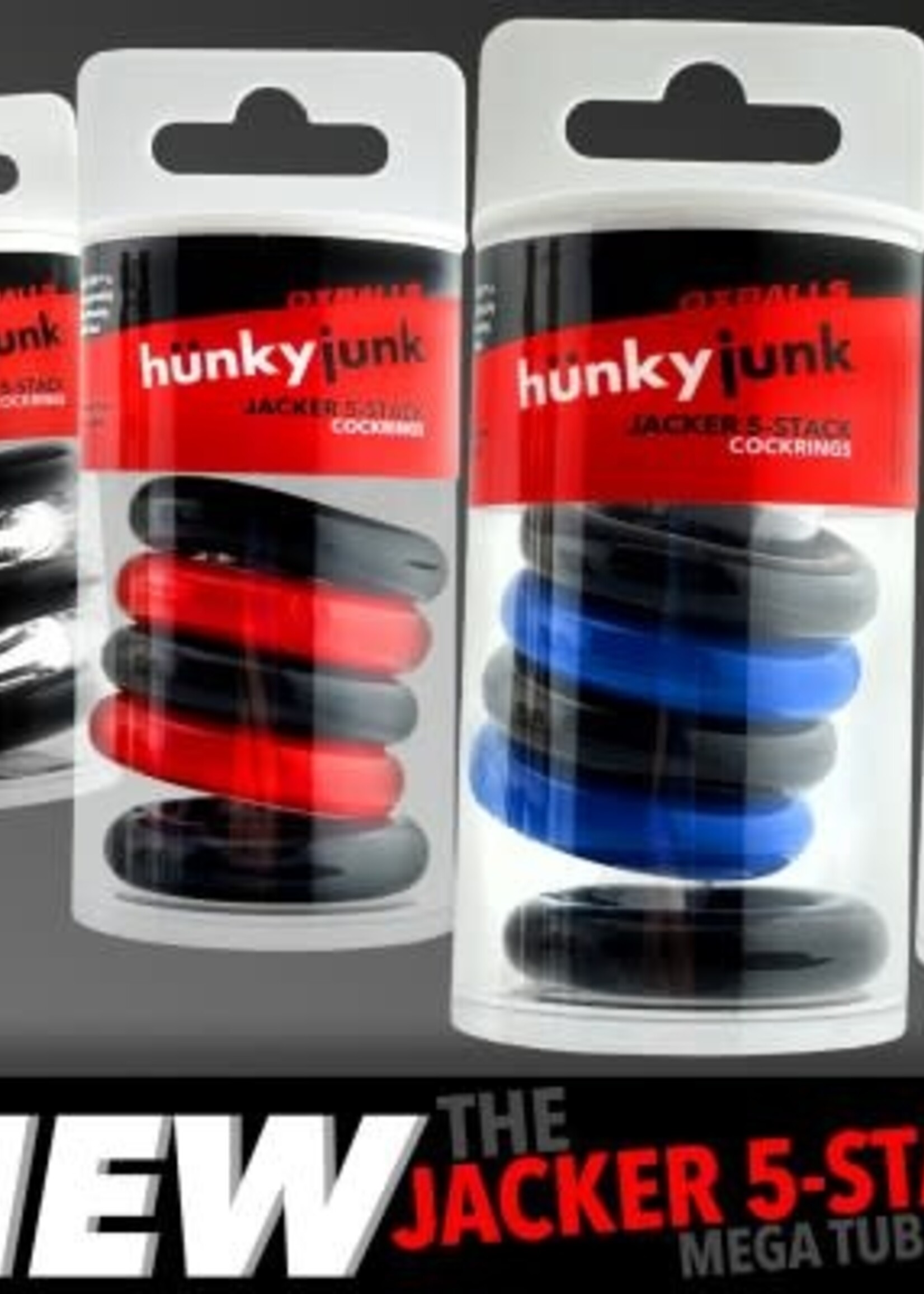 HunkyJunk Hunkyjunk Jacker 5 Stack Super-Strong Cockrings (5 Pack)