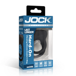 Curve Toys Hard-On Vibrating Rechargeable Silicone Double Cock Ring - Black