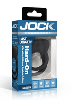 Curve Toys Hard-On Vibrating Rechargeable Silicone Double Cock Ring - Black