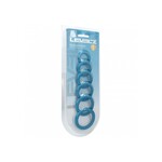 Shots Levelz Shots Levelz Classic Silicone Cock Ring Set of 6 All Sizes - Teal