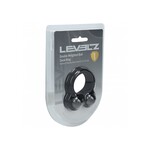 Shots Levelz Levelz Liquid Silicone Double Weighted Ball Cock Ring Black