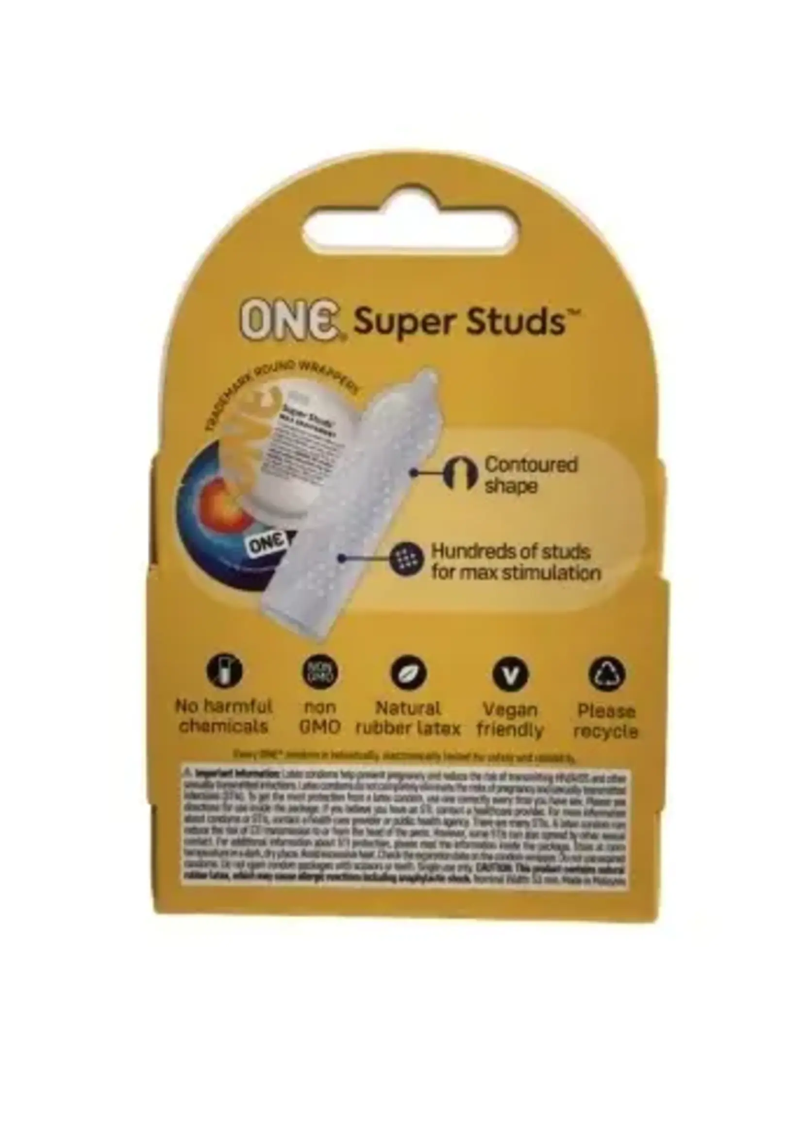 One Condoms One Super Studs 3Pk
