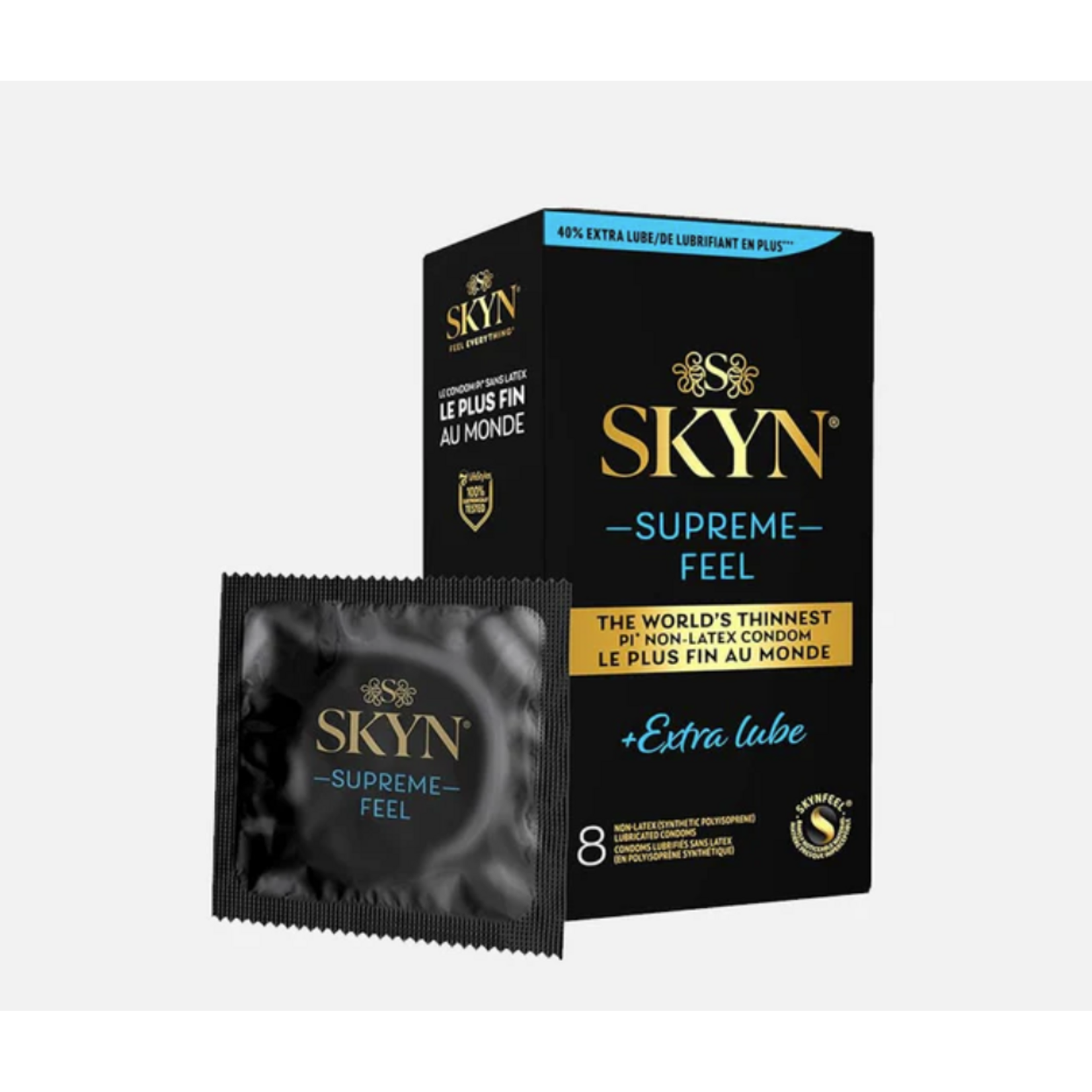 Lifestyle Condoms Skyn Supreme Feel Extra Lube Condoms 8pk