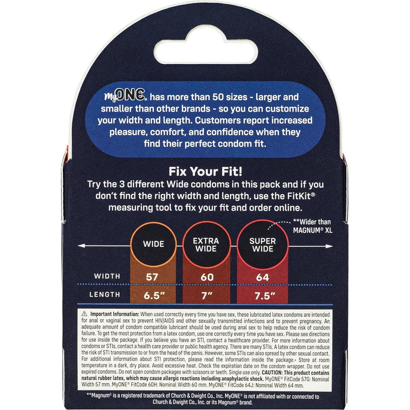 One Condoms My One Large Sampler 3Pk