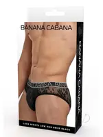 Boyztown Collective Banana Cabana Lace Nights Low Rise Brief - Black