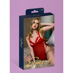 Magic Silk Rush Lace & Mesh Baby Doll - Red