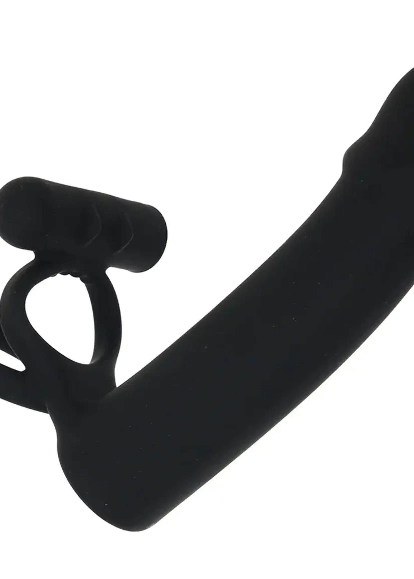 Gender X Gender X Full Swing Rechargeable Silicone Vibrating Dildo with Dual Cock Ring and Remote Control - Black