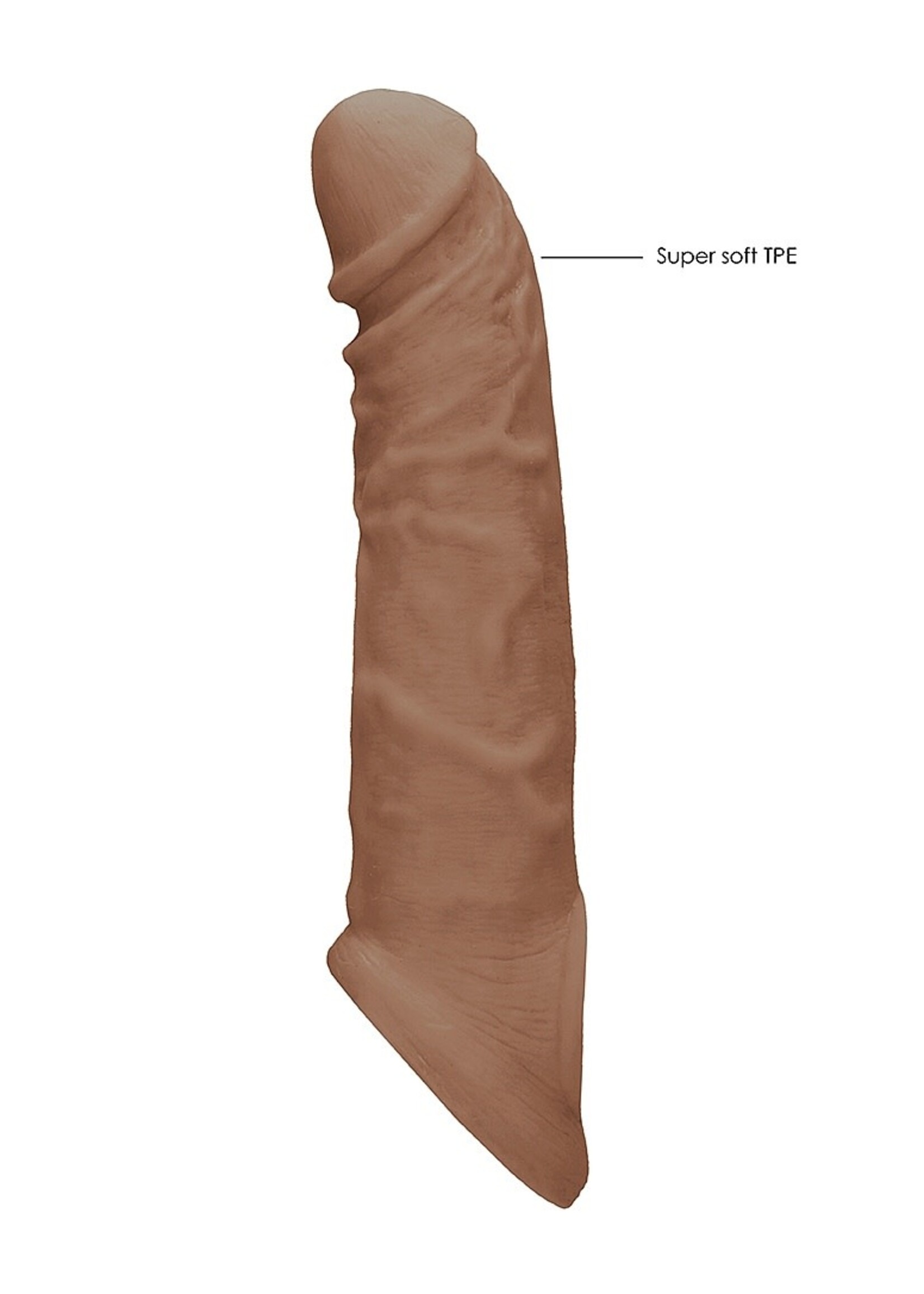 Shots RealRock RealRock Realistic Penis Sleeve 8in