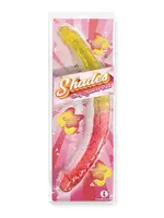 Icon Brands Shades Jelly TPR Gradient Double Dong - Pink/Yellow