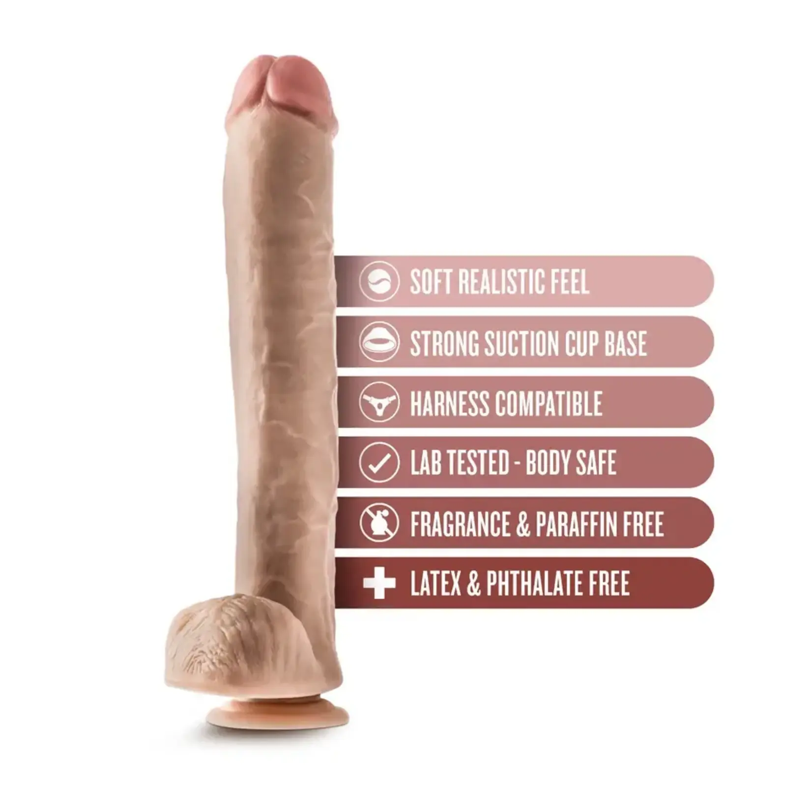 Blush Novelties Dr. Skin - Dr. Michael - 14 Inch Dildo With Balls