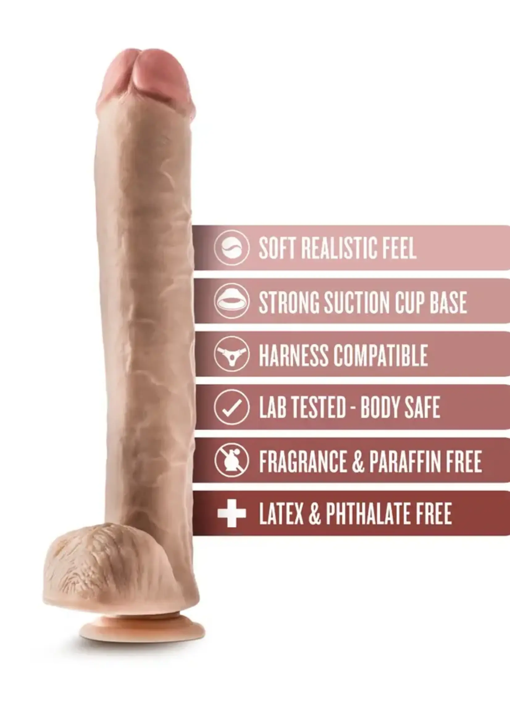 Blush Novelties Dr. Skin - Dr. Michael - 14 Inch Dildo With Balls
