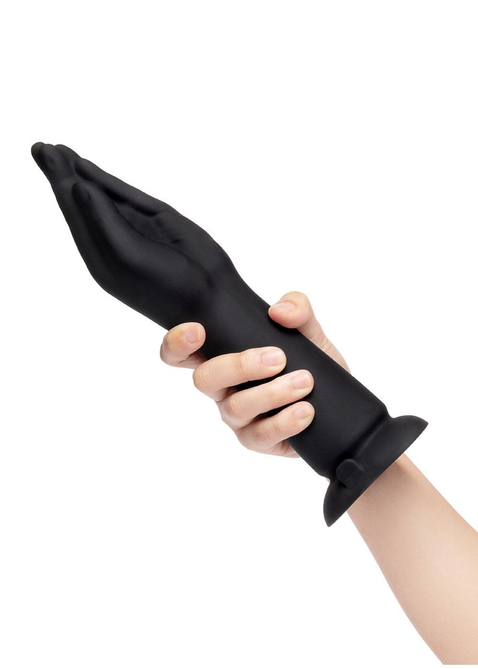 B-Vibe B-Vibe Vibrating Silicone Fisting Dildo - Chocolate
