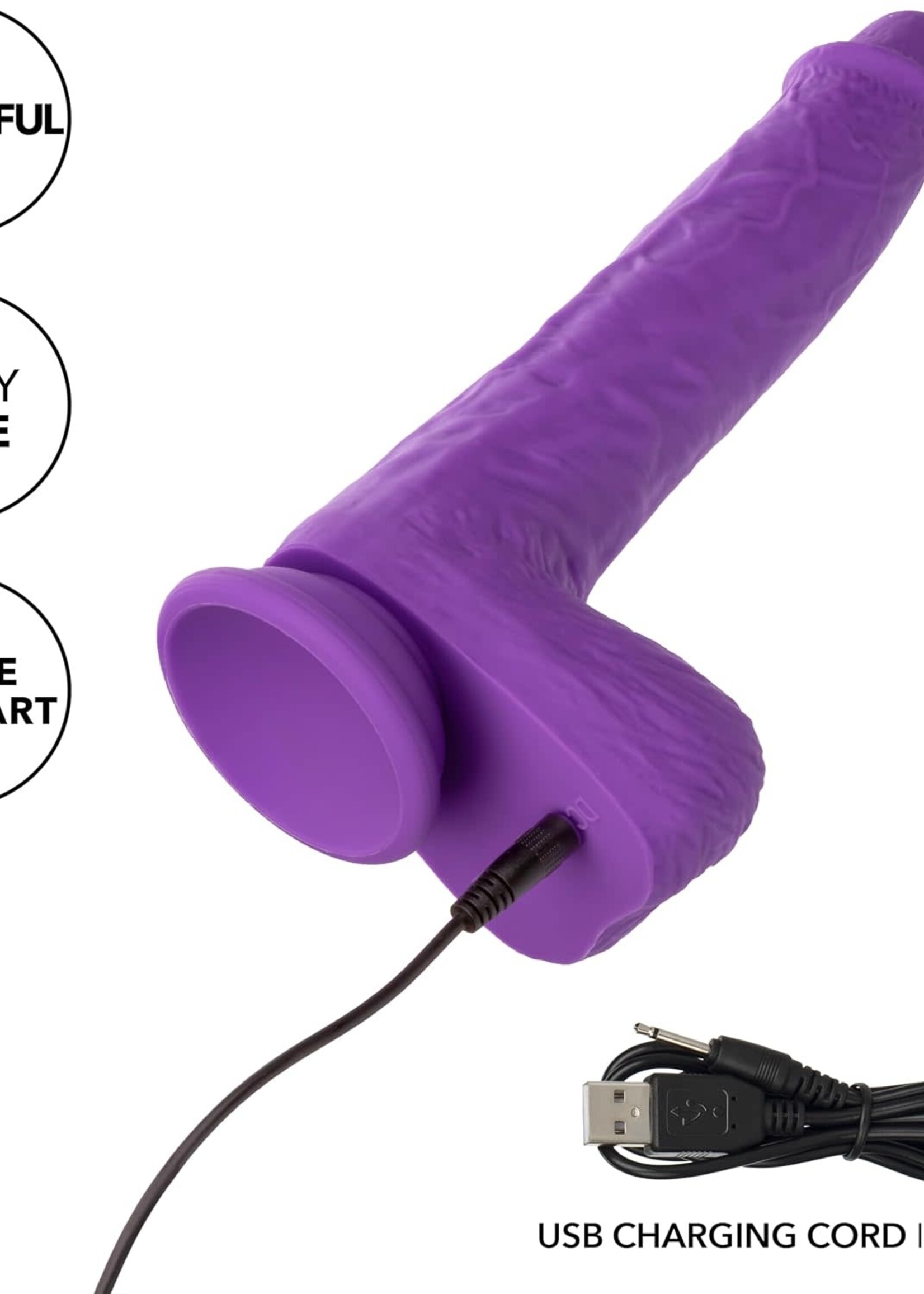 Calexotics Rechargeable Gyrating and Thrusting Silicone Studs - Purple