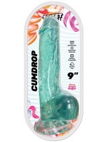 HOTT PRODUCTS Sweet Sex Cum Drop Jelly 9" Dildo Aqua