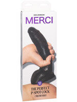 Doc Johnson Merci The Perfect P-Spot Cock 9.5" With Removable Vac-U-Lock Suction Cup Ultraskyn Black