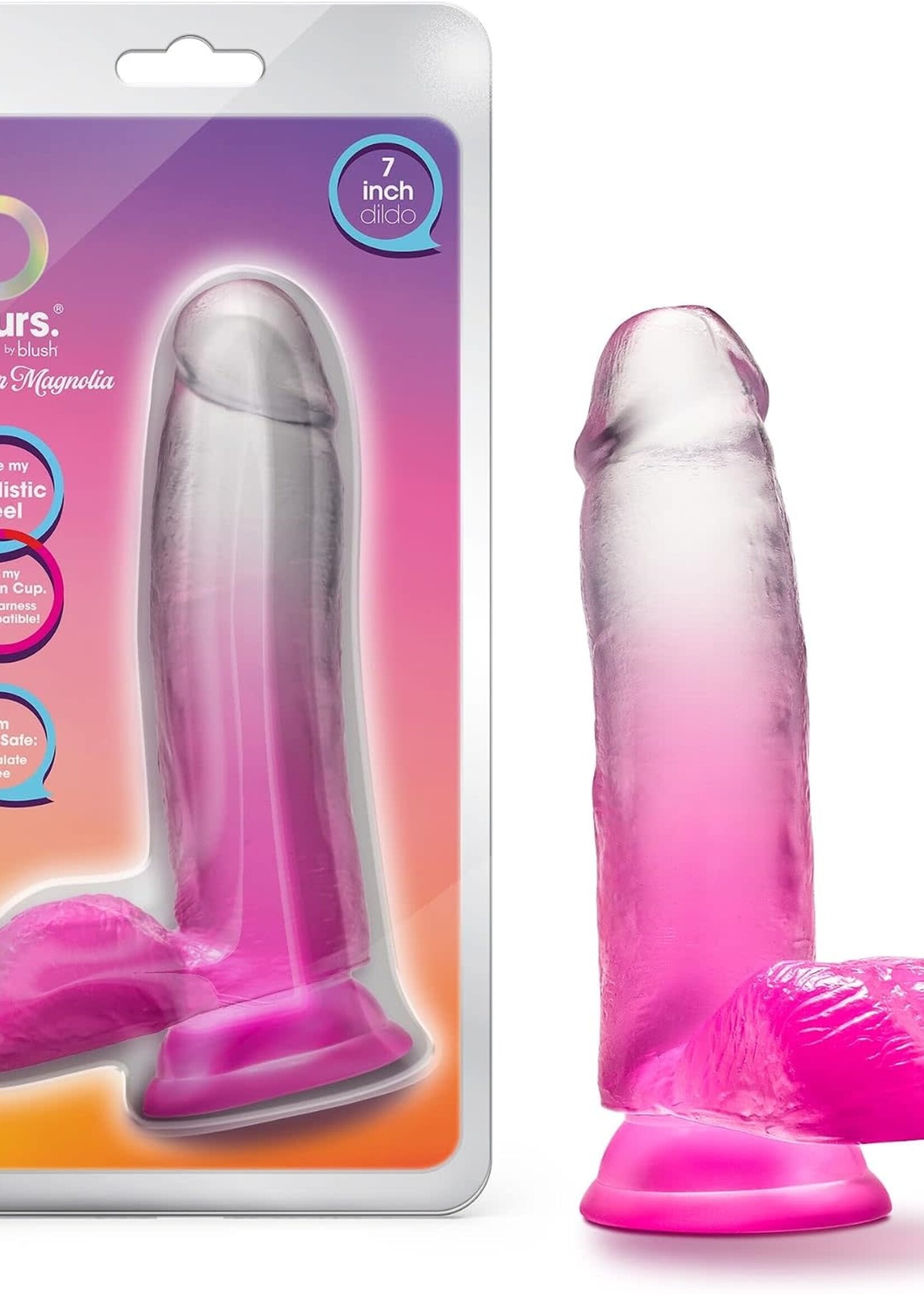 Blush Novelties Blush B Yours 7" Sugar Magnolia Dildo - Fuchsia