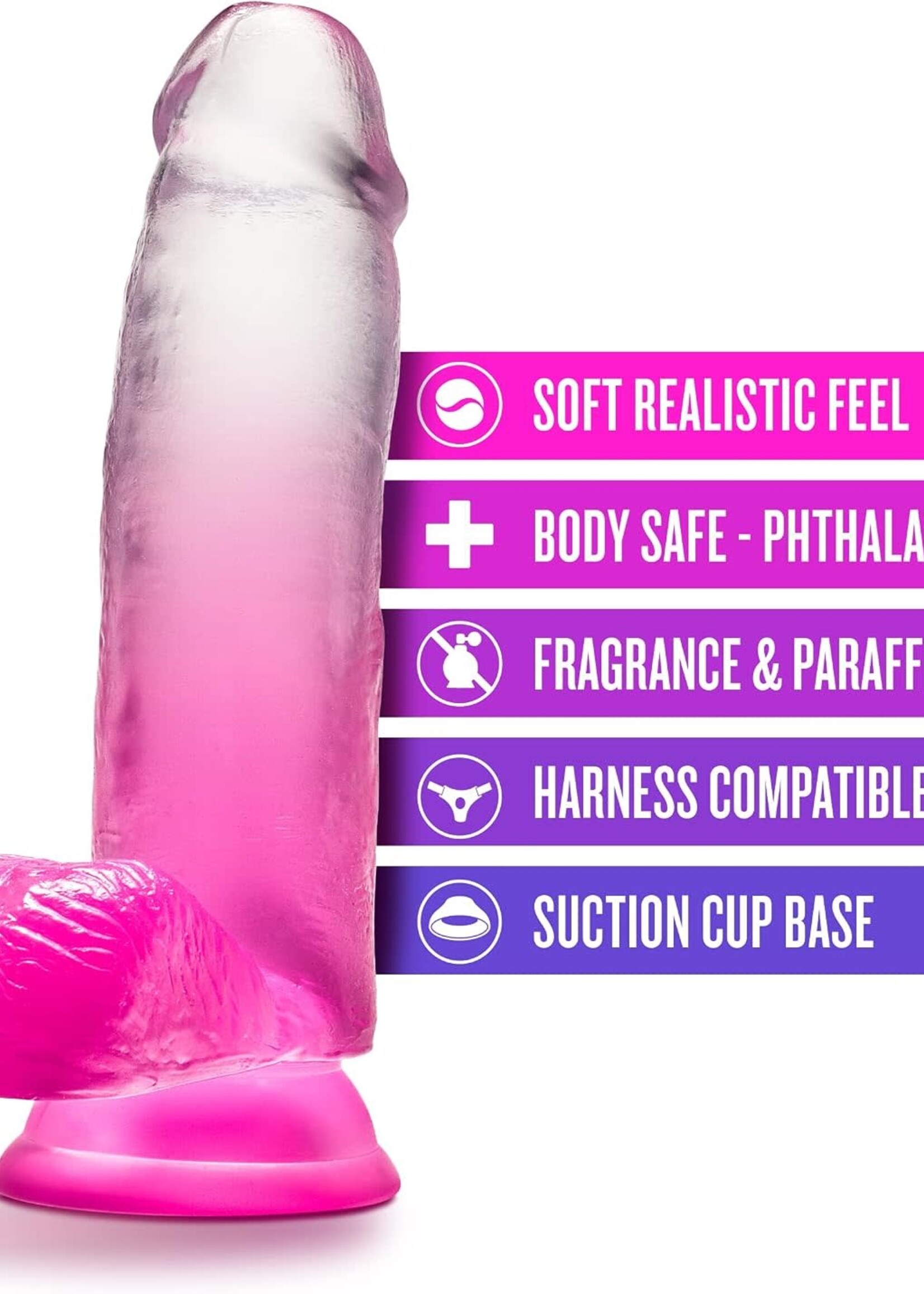 Blush Novelties Blush B Yours 7" Sugar Magnolia Dildo - Fuchsia