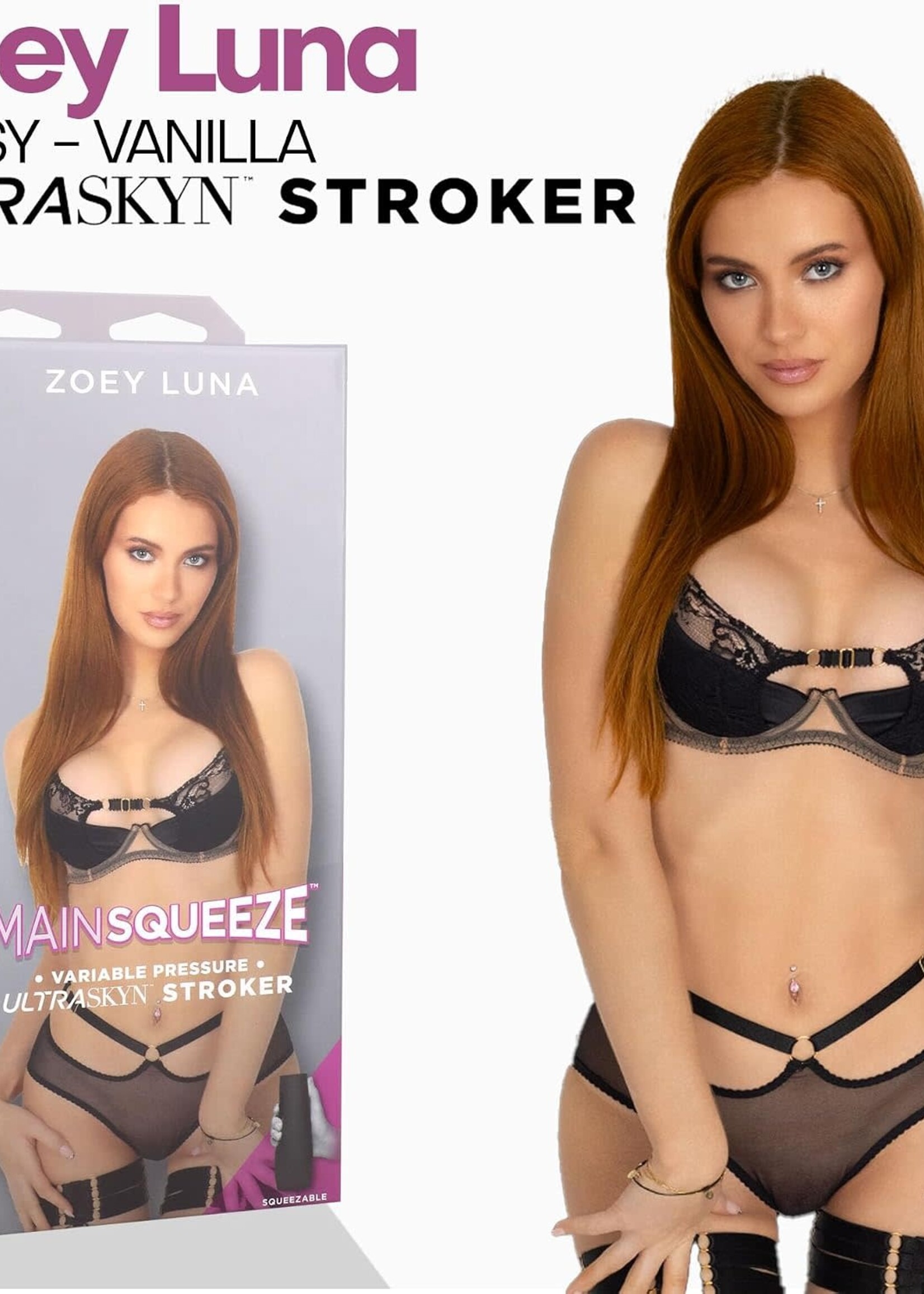Doc Johnson Main Squeeze Zoey Luna Ultraskyn Masturbator - Pussy - Vanilla