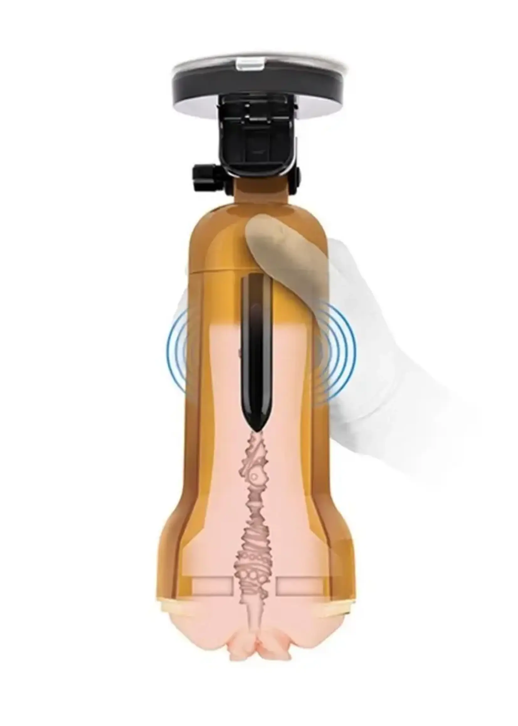 Zolo Zolo Vibrating Mountable Stroker - Gold