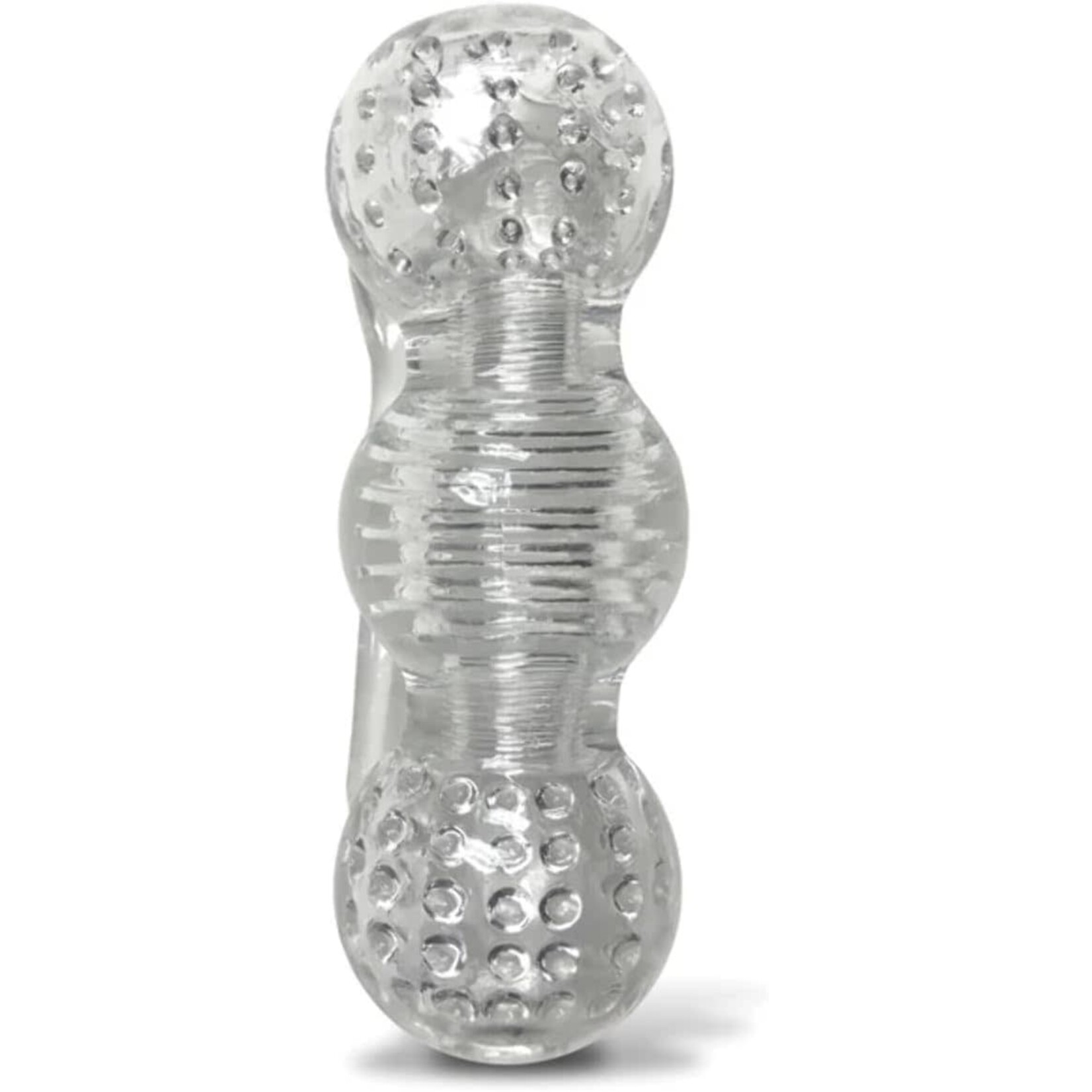 Icon Brands The 9's - Clear Stroke Threeway Masturbator 5.75in - Clear