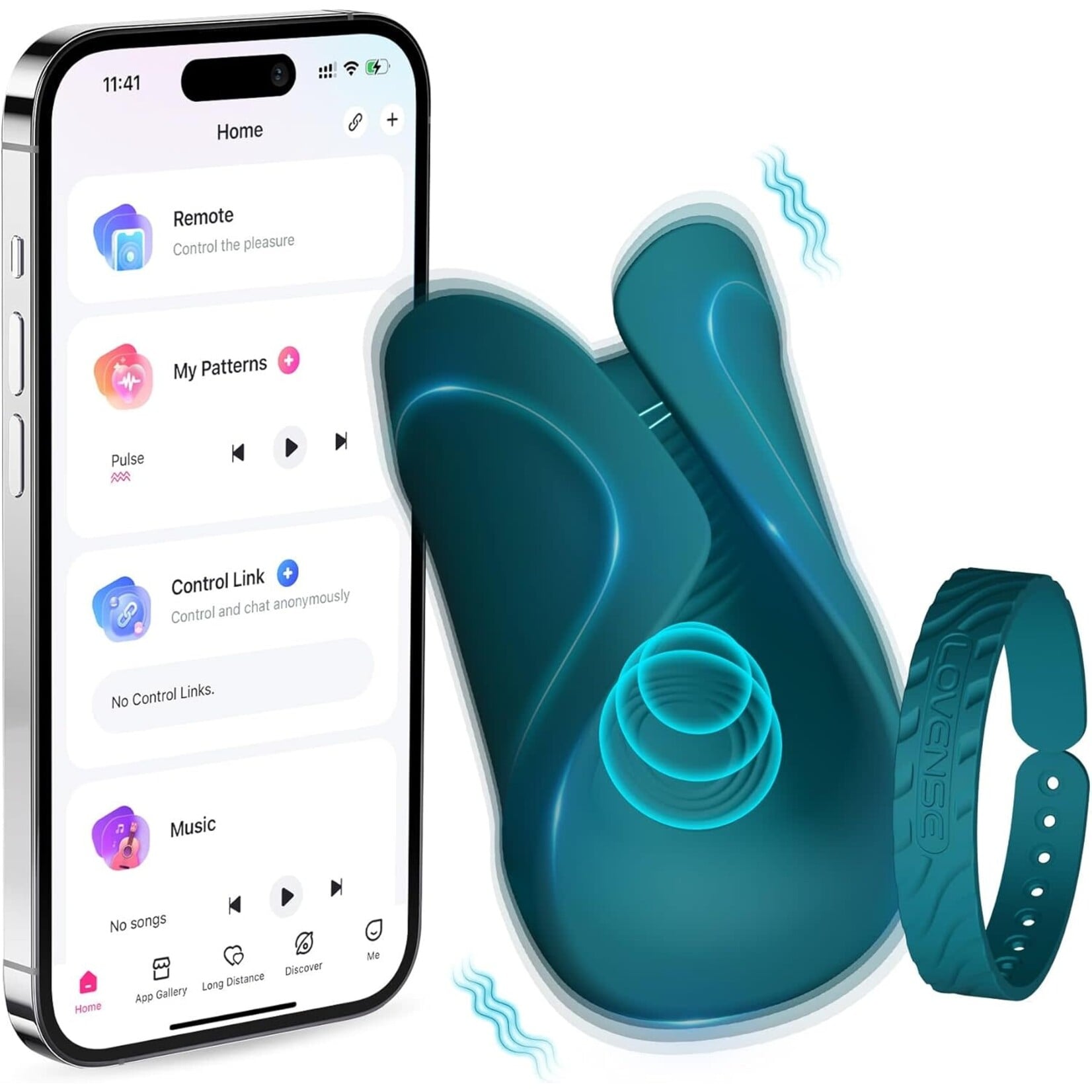 LOVENSE Lovense Gush 2 Motion Handsfree Silicone Rechargeable Oscillating Masturbator - Green