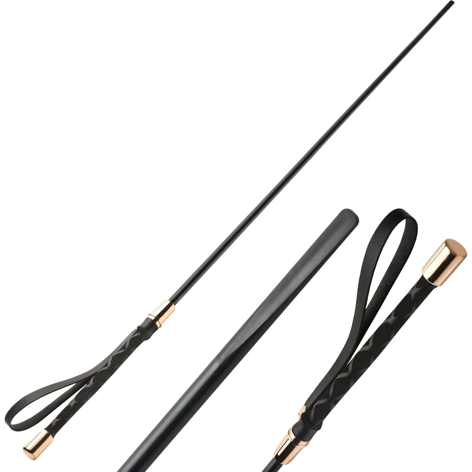 XR Brands Master Series Master Series Sinful Impact Cane - Black/Gold